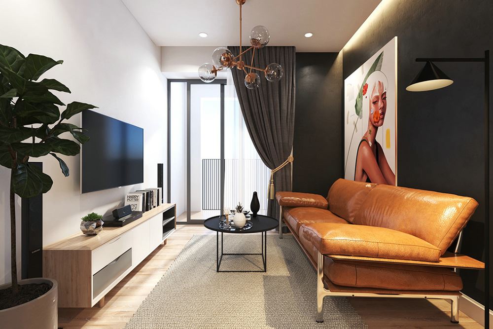 现代风格公寓装修设计效果图-佛山万科金域中央公寓65平米