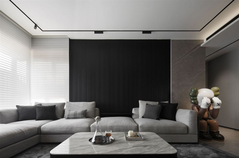 佛山室内装修中海金沙湾134平方米三居-现代简约风格室内设计家装案例